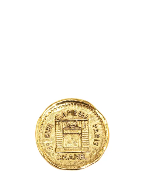 CHANEL Pre-Owned 1970-1980 Gold Plated 31 Rue Cambon costume brooch