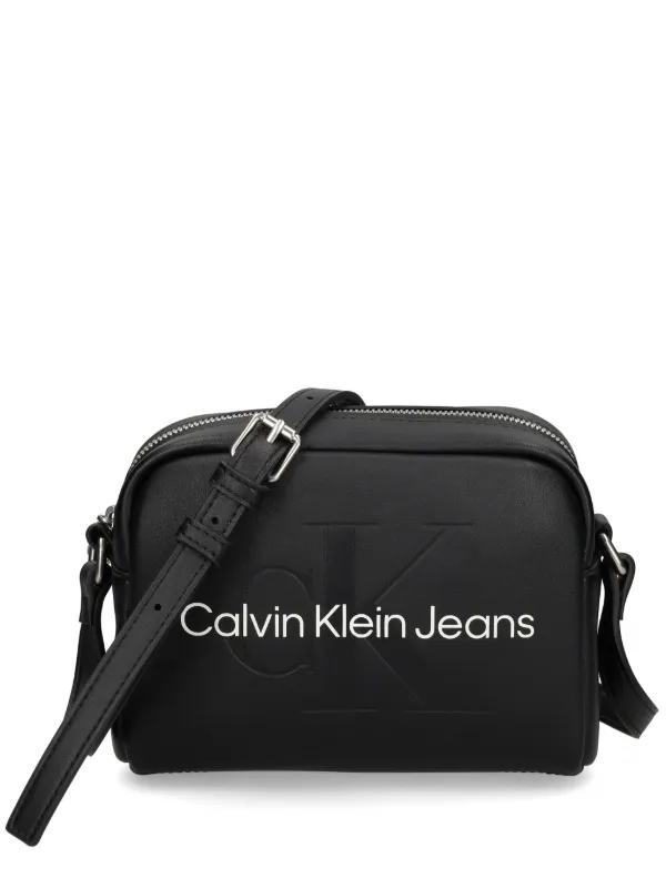 Calvin Klein Jeans Debossed Logo Cross Body Bag | Black | FARFETCH CA