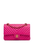 CHANEL Pre-Owned 2015-2016 Medium Chevron Lambskin Double Flap shoulder bag - Pink