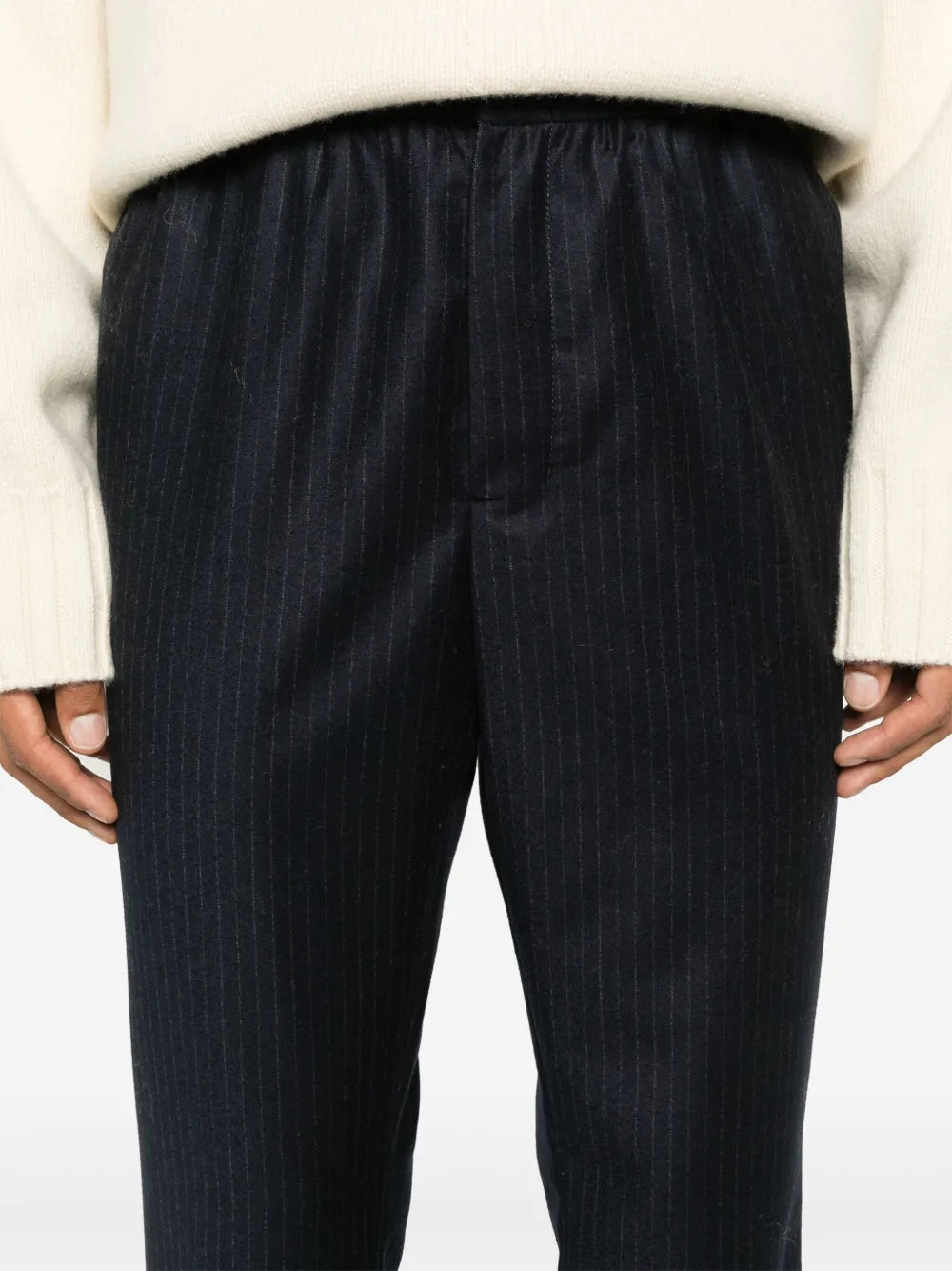 AMI Paris Broek met krijtstreep Blauw