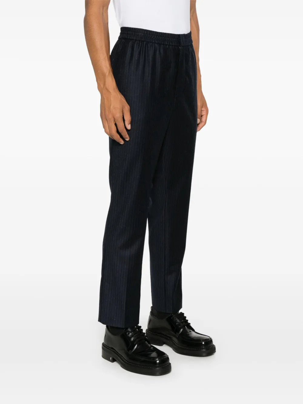 AMI Paris Broek met krijtstreep Blauw