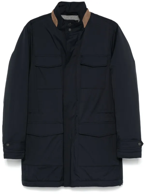 Kiton Lightweight Padded Jacket in Blue