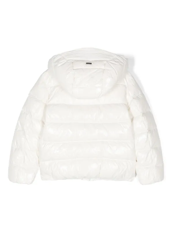 Herno Kids logo plaque Puffer Jacket White FARFETCH PH