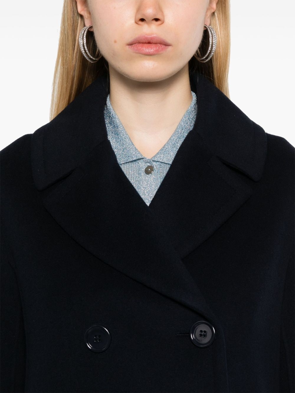 Shop 's Max Mara Efebo Peacoat In Blue