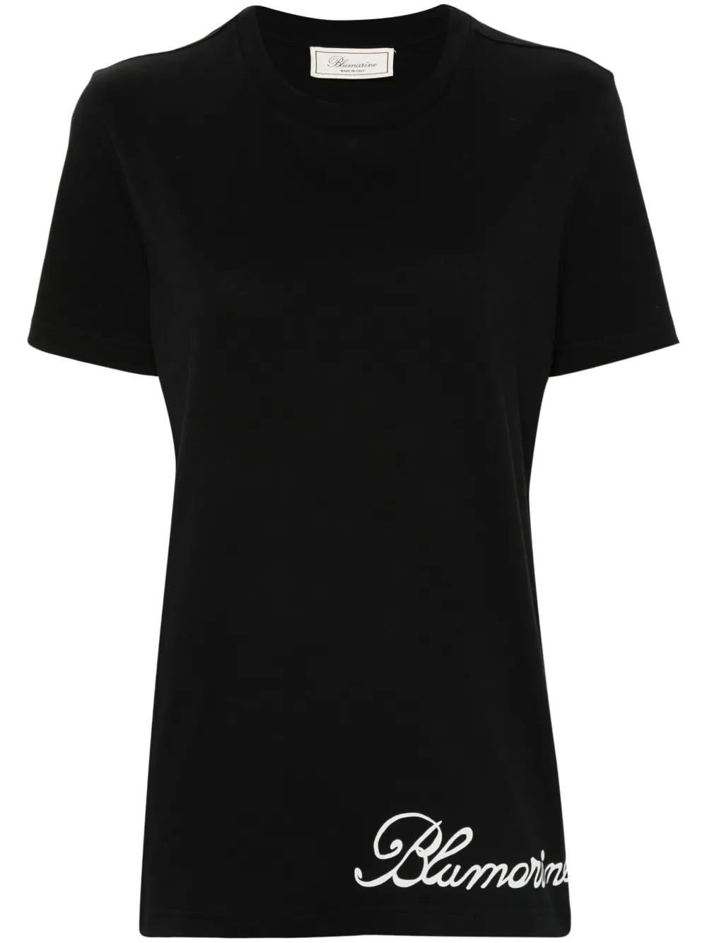 Blumarine T-shirt met logoprint Zwart