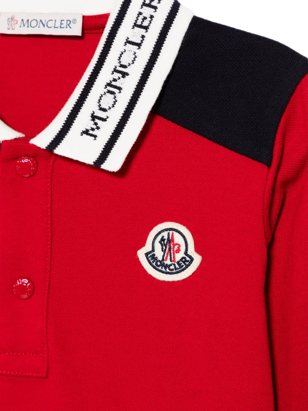 Moncler Enfant Poloshirt met lange mouwen Rood