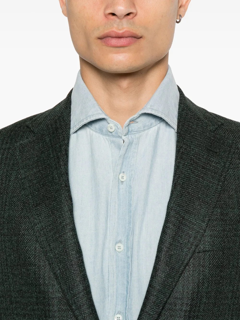 Canali Geruite blazer Groen