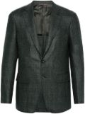 Canali plaid-check blazer - Green