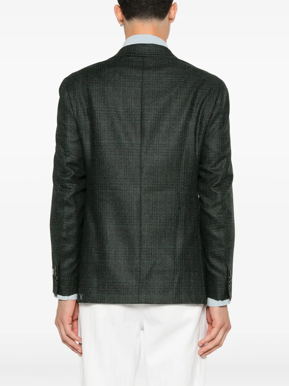 Canali Geruite blazer Groen