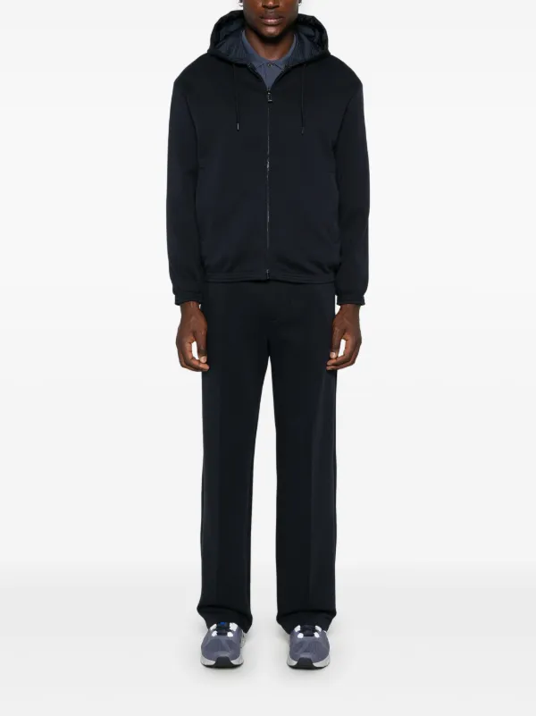 Emporio Armani double-jersey Creased Trousers | Blue