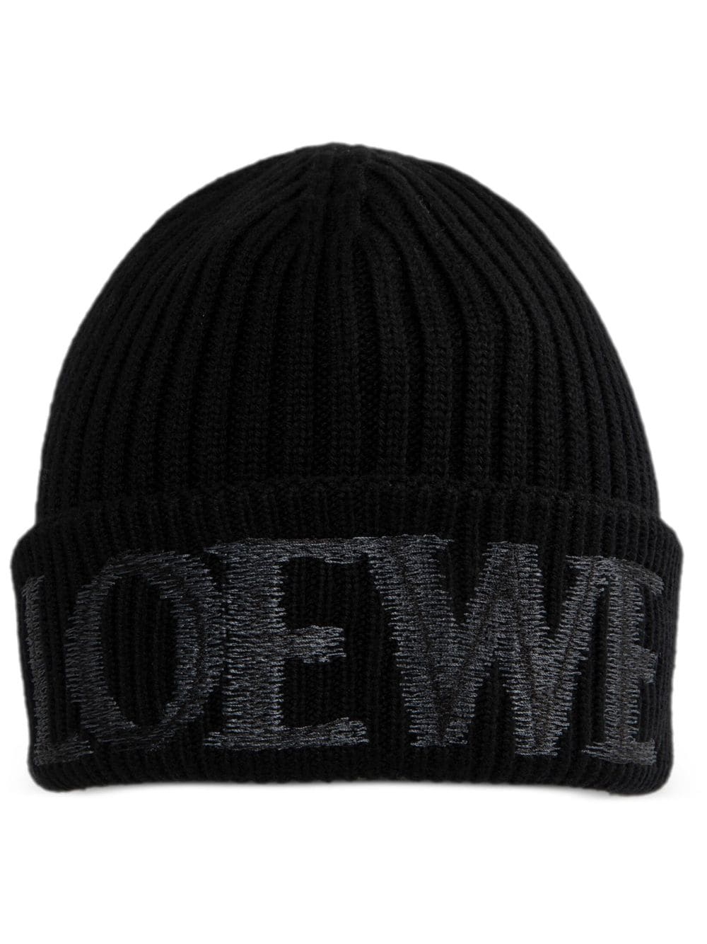 Shop Loewe Wool Beanie In Black