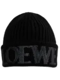 LOEWE wool beanie - Black