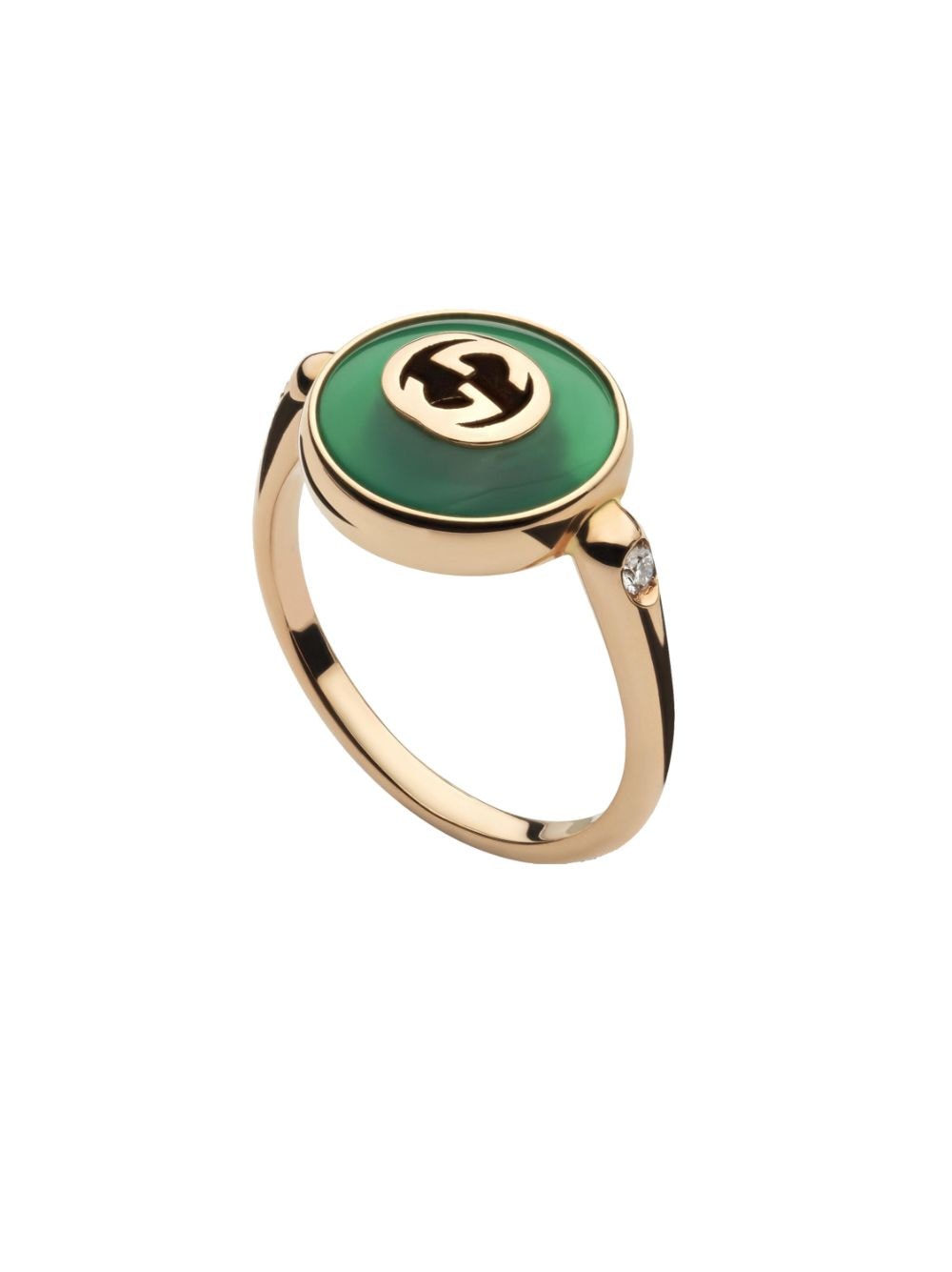 Shop Gucci Interlocking G Ring In Grün