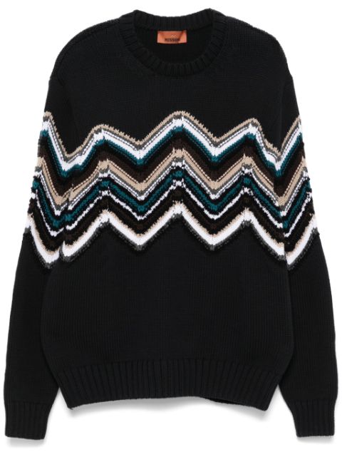 Missoni sweat à motif zig-zag brodé