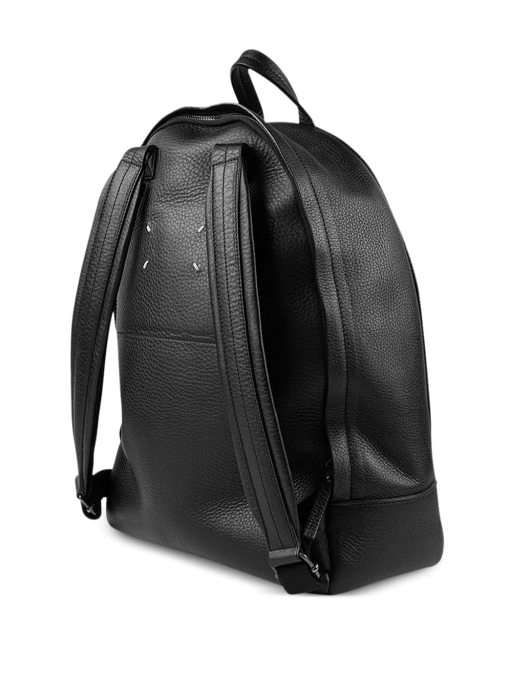 Maison Margiela four-stitch logo leather backpack - Zwart