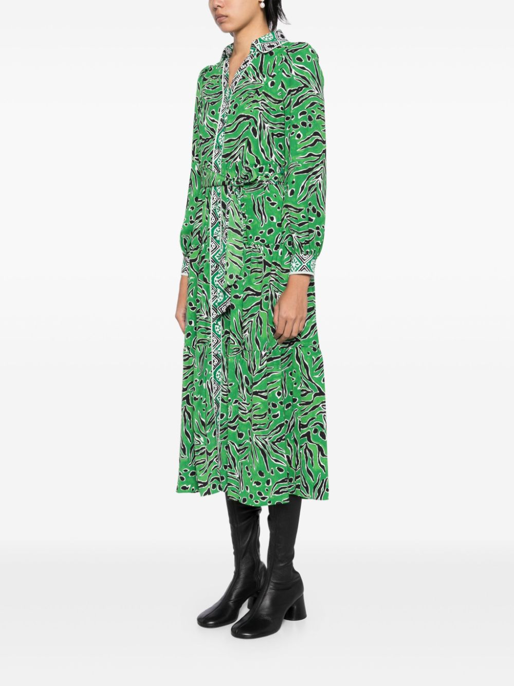 Shop Diane Von Furstenberg Md Alea Dress In Green