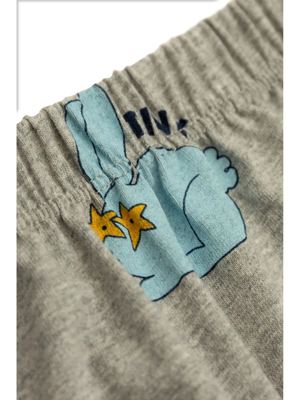 Tiny Cottons Rabbit-logo-print Cotton Peplum Skirt In 灰色