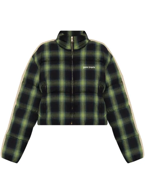 Palm Angels check-pattern puffer jacket 