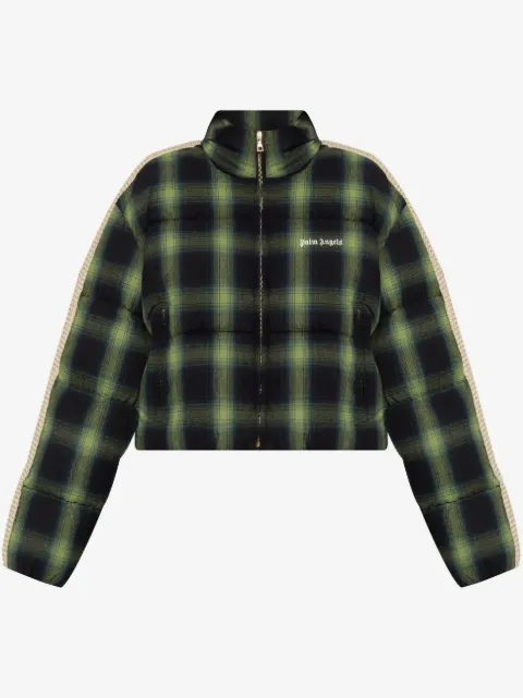 Palm Angels check-pattern puffer jacket 