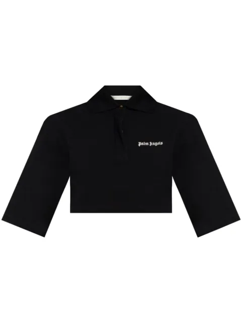 Palm Angels cropped polo shirt 