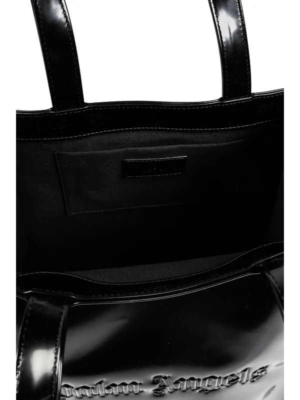 トートバッグ Palm Angels Black fabric Big Palm handbag Palm Angels debossed-logo Tote Bag | Black | FARFETCH
