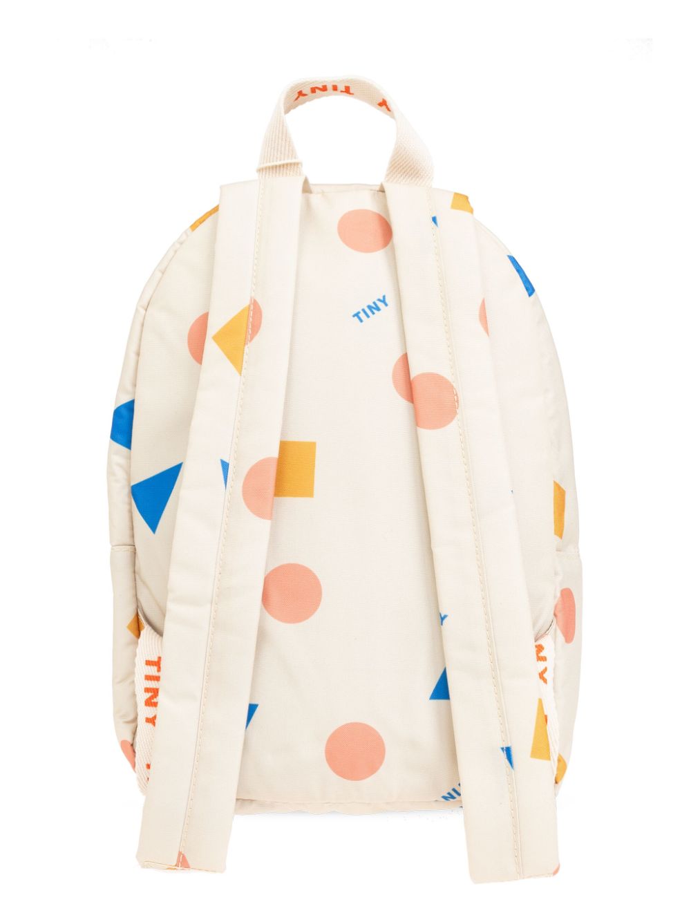 Tiny Cottons geometric-logo-print backpack - Beige