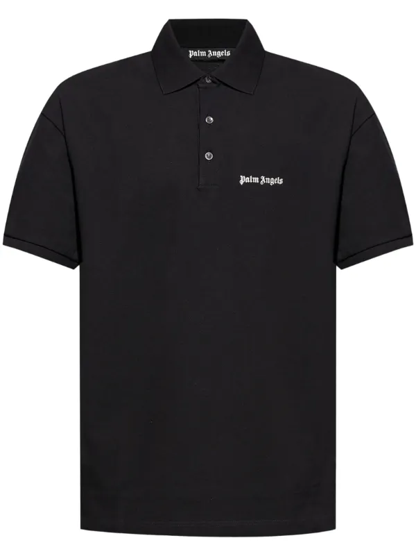 ★送料関税込【Palm Angels】ロゴ入りポロシャツ PALM ANGELS | ポロシャツ ブラック メンズ | YOOX
