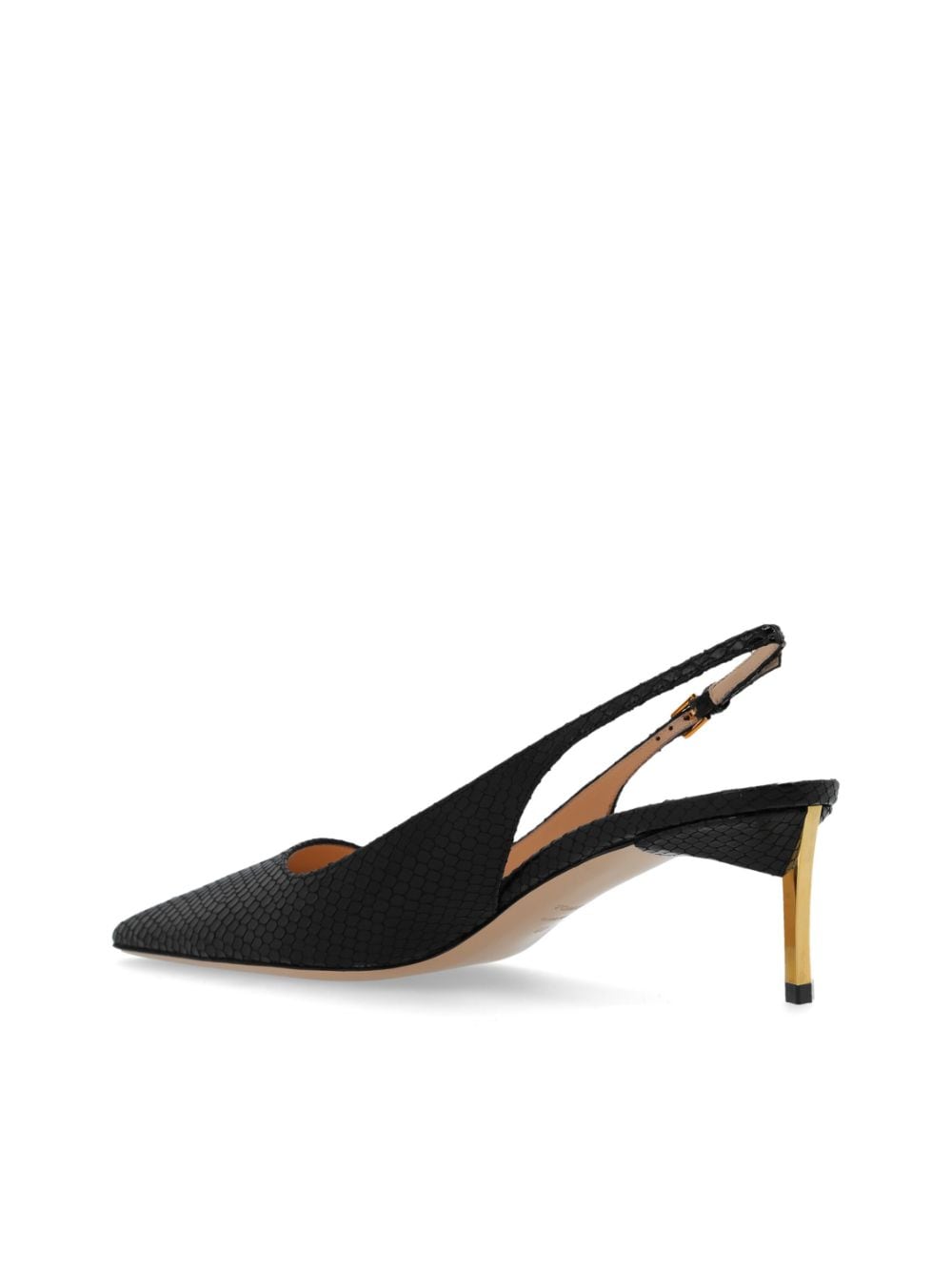 Shop Tom Ford Snakeskin-effect Slingback Pumps In Black