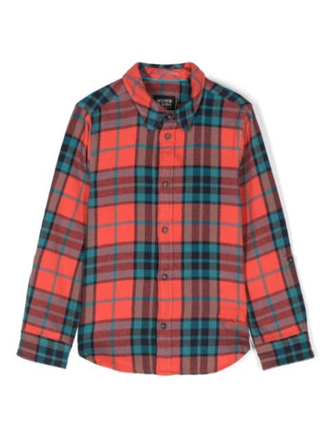 Scotch & Soda plaid-check long-sleeve shirt 