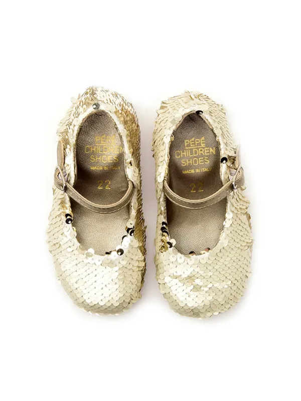 Pèpè Jasmine Ballet Flats Gold FARFETCH ID