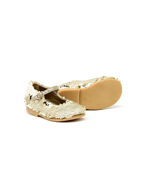 Pèpè Jasmine Ballet Flats Gold FARFETCH ID