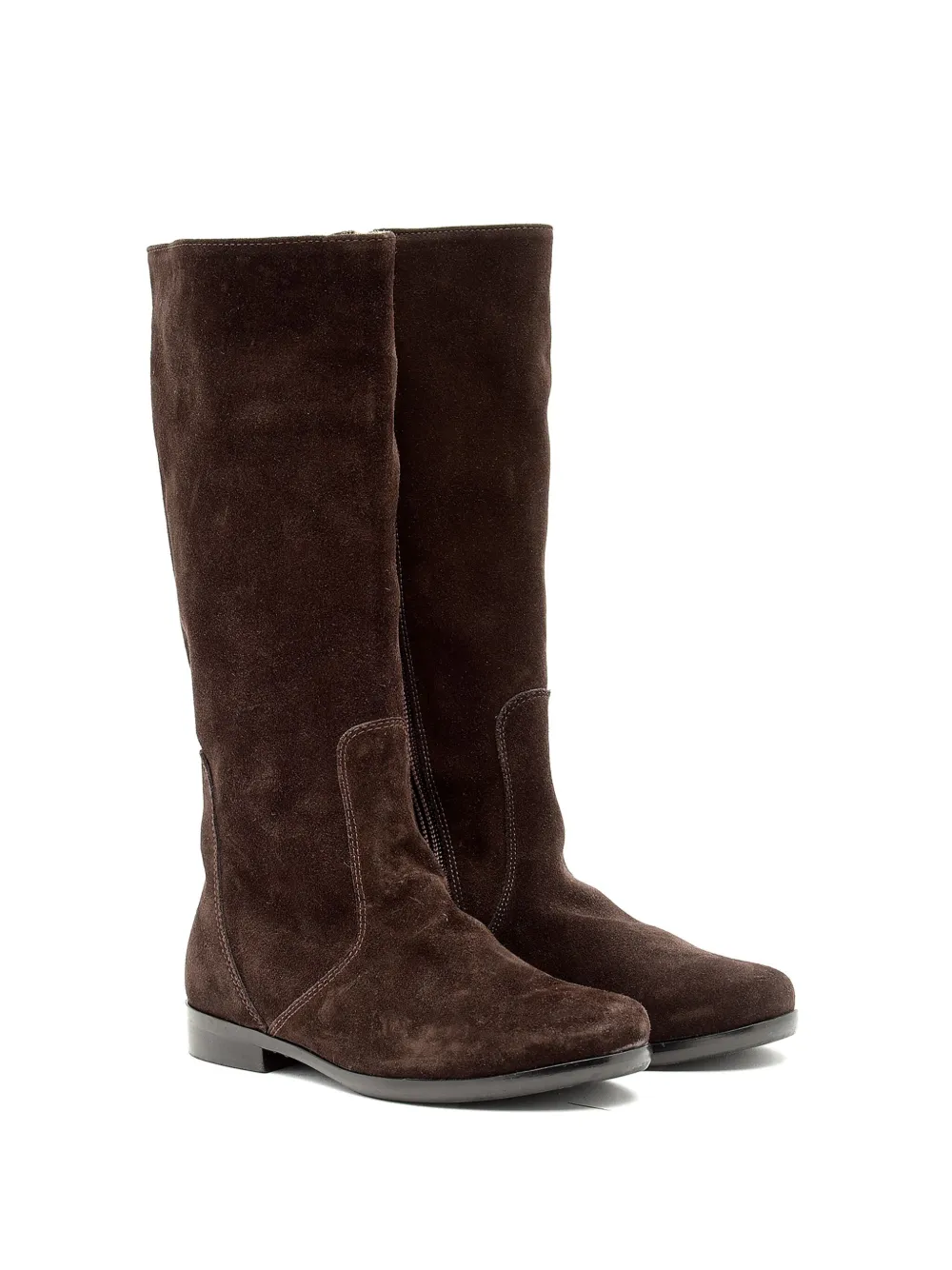 Pèpè Suede Knee-high Boots In Brown