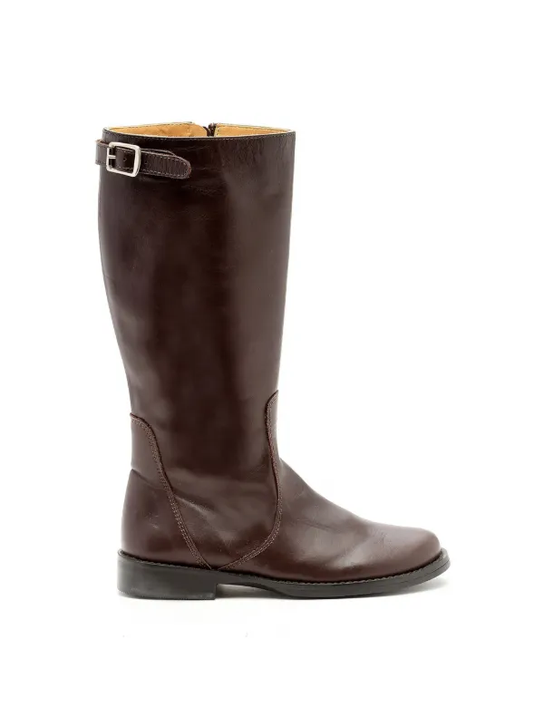 Pepe Leather knee high Boots Brown FARFETCH PH