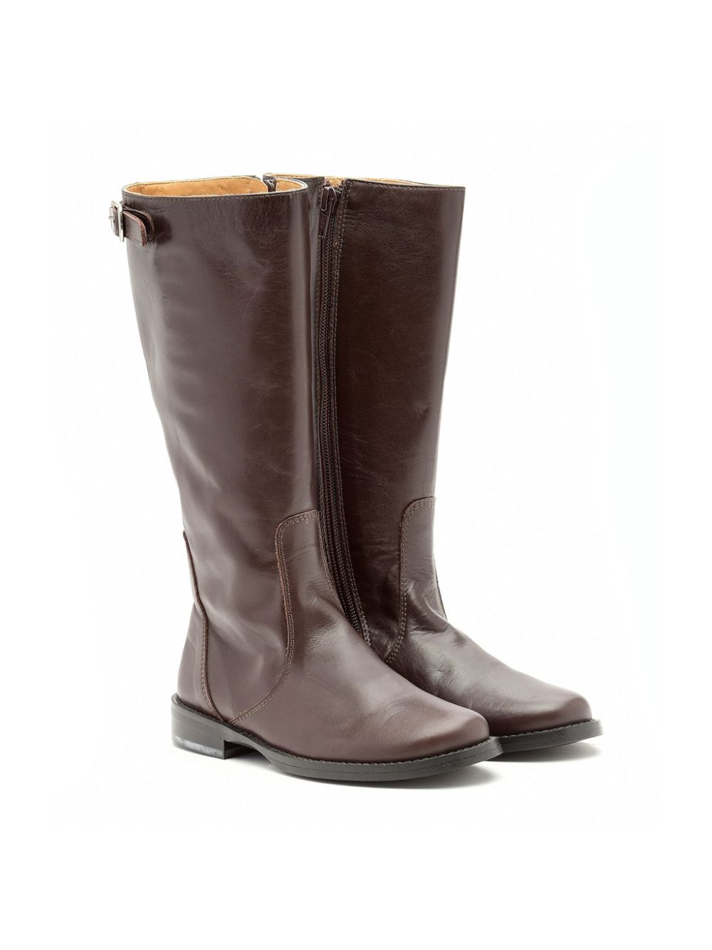 Pèpè leather knee-high boots Brown