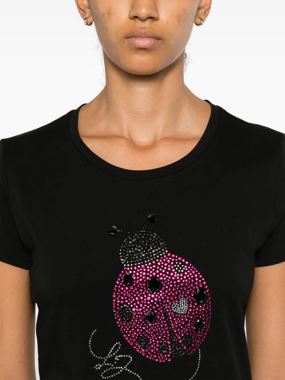 LIU •JO CRYSTAL-EMBELLISHED T-SHIRT