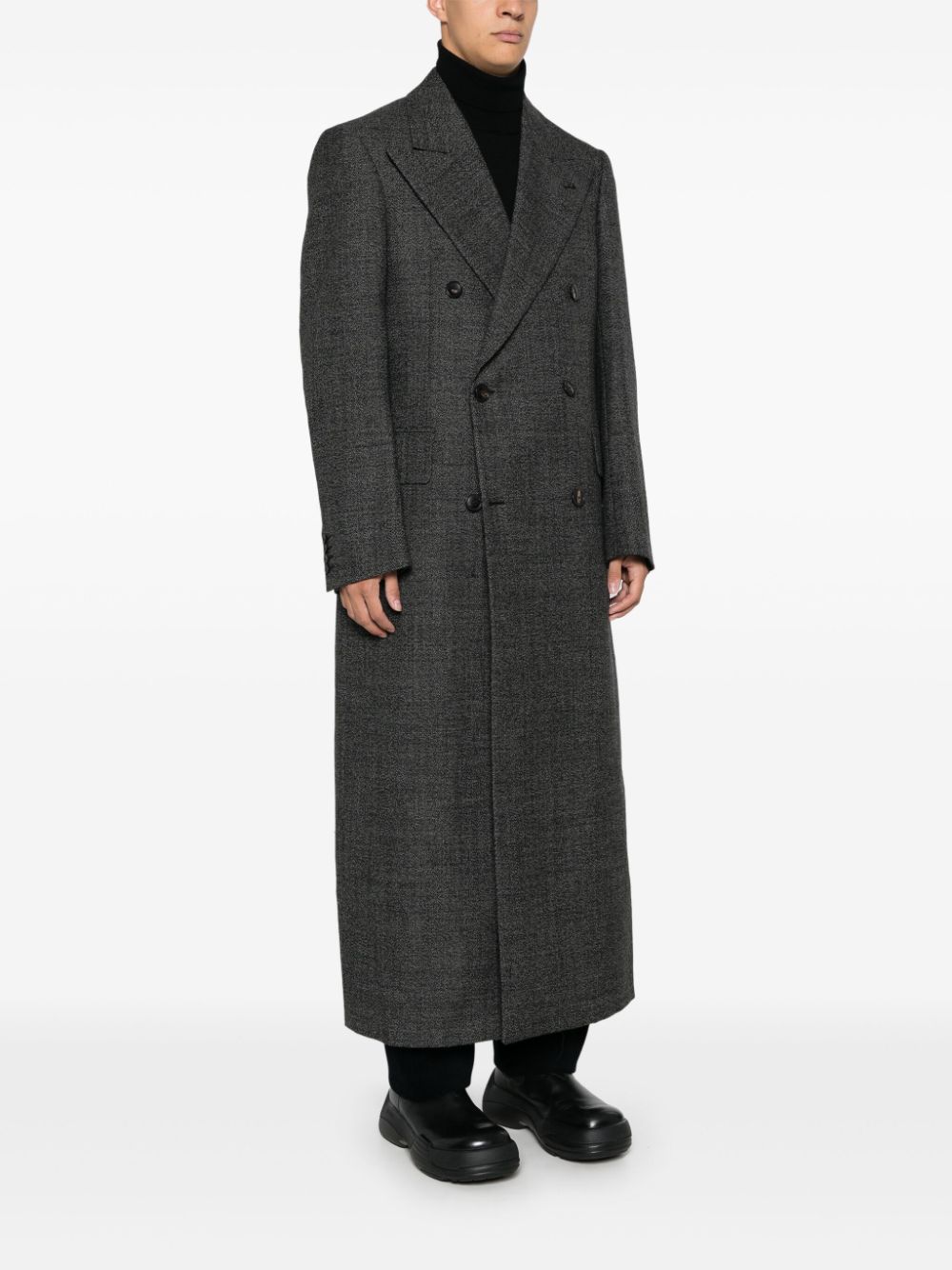 Emporio Armani melange-effect coat Men