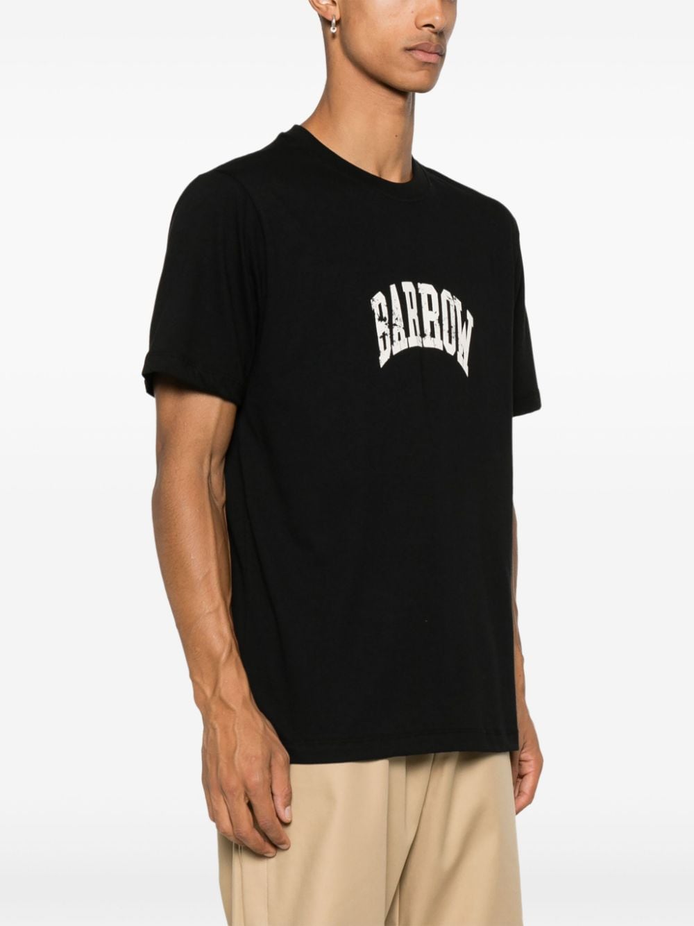 Shop Barrow Logo-print T-shirt In Black