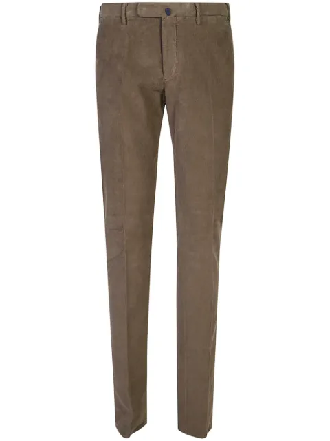 Incotex logo-tag corduroy trousers 