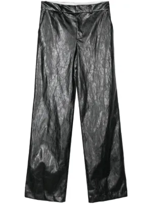 パンツ FEDERICA TOSI Women Straight Pants FTE24PA1190VI0142 Black Wide-leg Trousers Black | Women pants Collection 2023