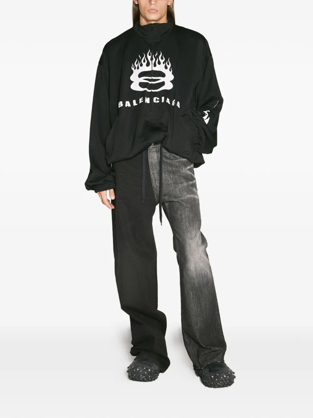 Balenciaga アシンメトリー ジーンズ | ブラック | FARFETCH JP