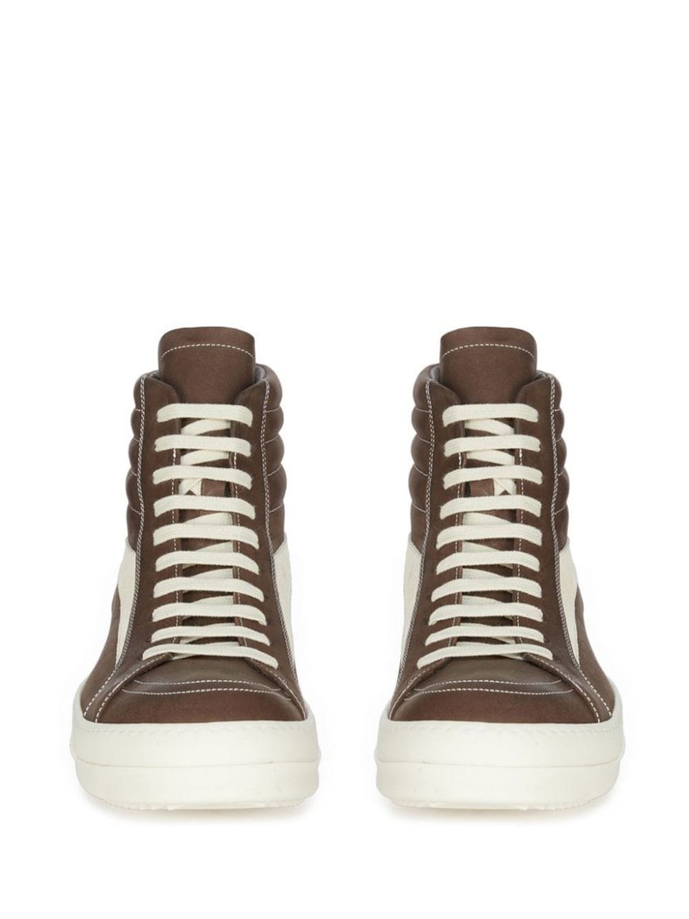 Shop Rick Owens Suede Hi-top Sneakers In Braun