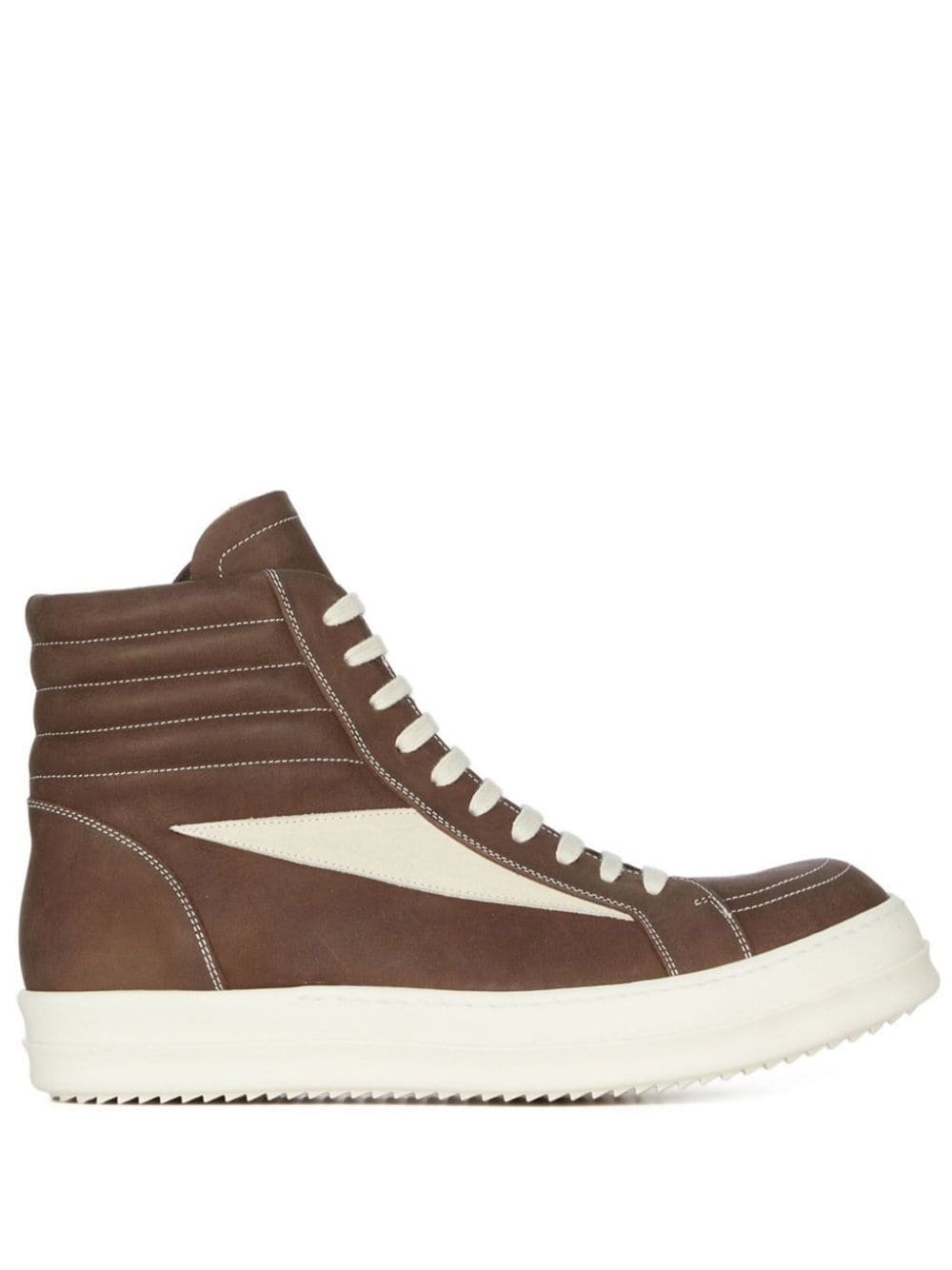 Shop Rick Owens Suede Hi-top Sneakers In Braun