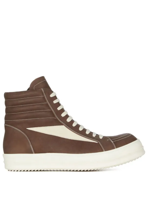 Rick Owens スエード ハイカットスニーカー | ブラウン