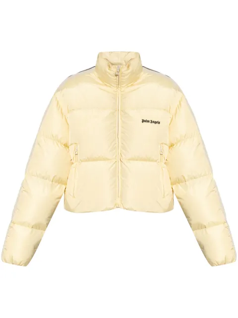 Palm Angels logo-embroidered puffer jacket 