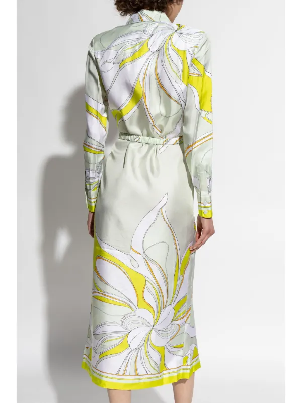 シルクワンピース★Tory Burch★LONG SILK PRINTED DRESS TORY BURCH Printed Silk Long Shirt Dress Tory Burch