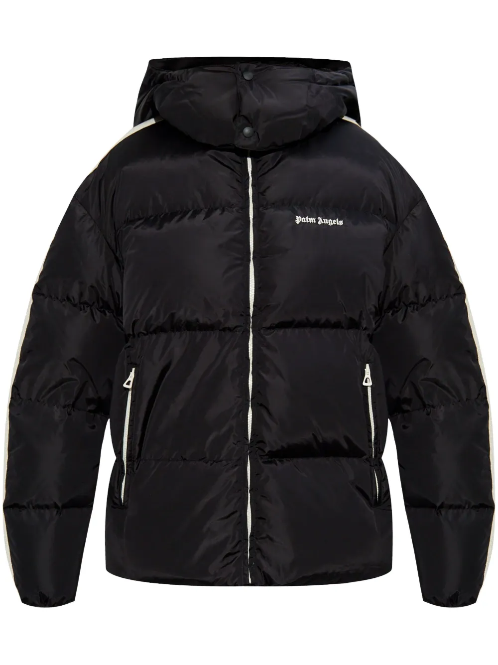 Palm Angels Donsjack met geborduurd logo Zwart