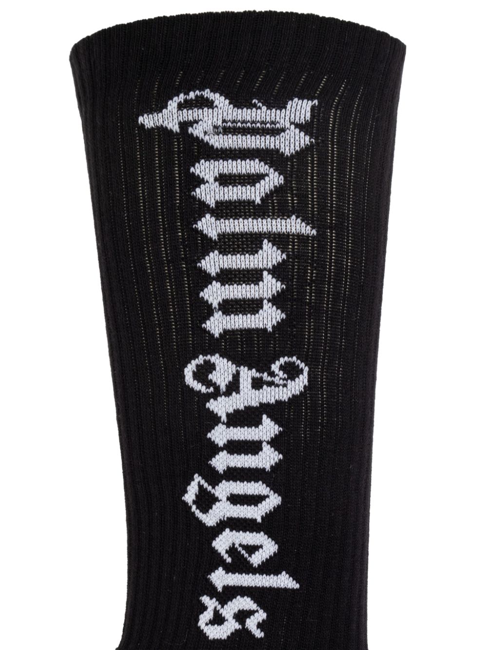 Palm Angels logo-jacquard socks - Zwart