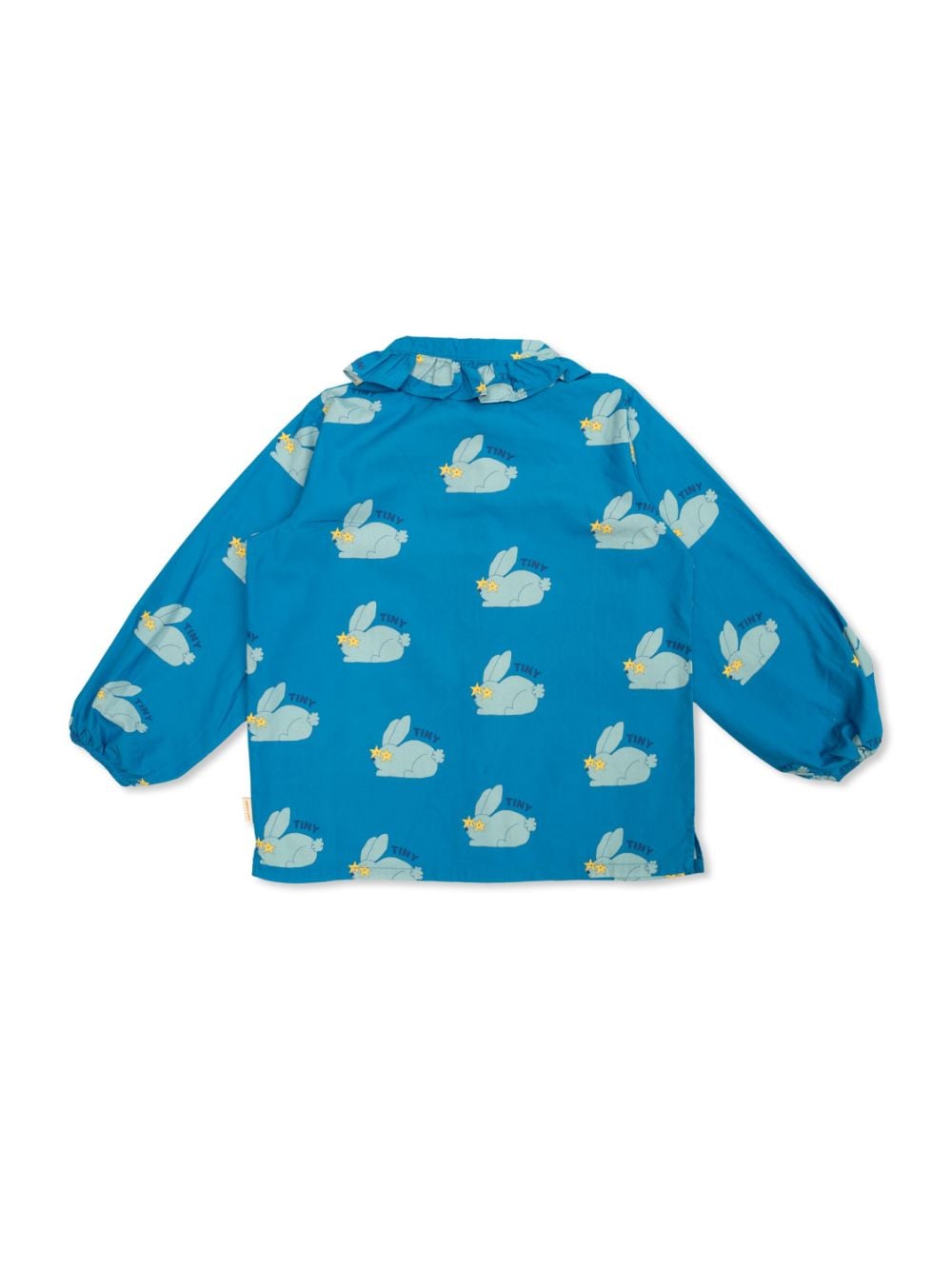 Tiny Cottons Rabbits frilled-collar shirt - Blauw