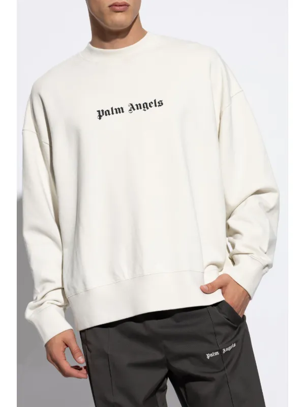 Palm angels white sweatshirt sale