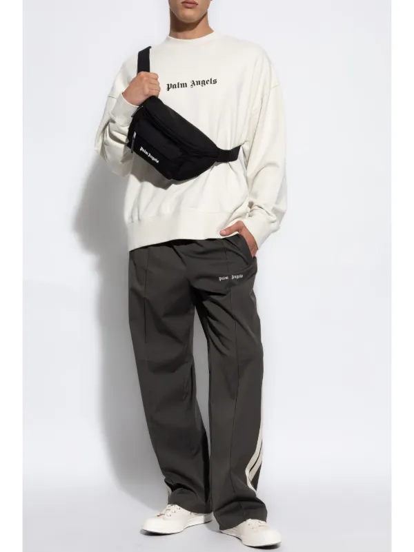 Palm Angels logo-print Sweatshirt | White | FARFETCH
